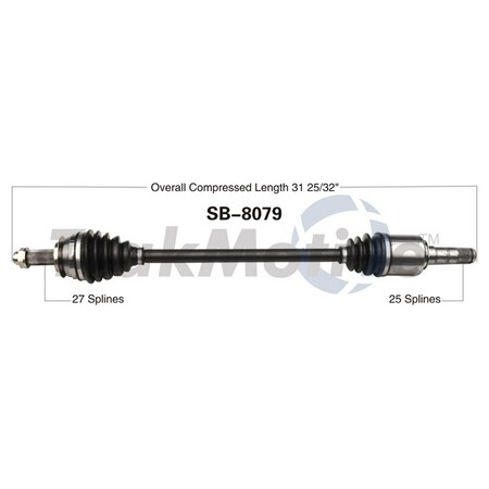 Surtrack Axle Cv Axle Shaft, Sb-8079 SB-8079